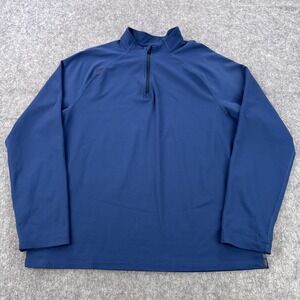 Rhone Pullover Mens Large Blue Quarter Zip Performance Athletic Shirt Top